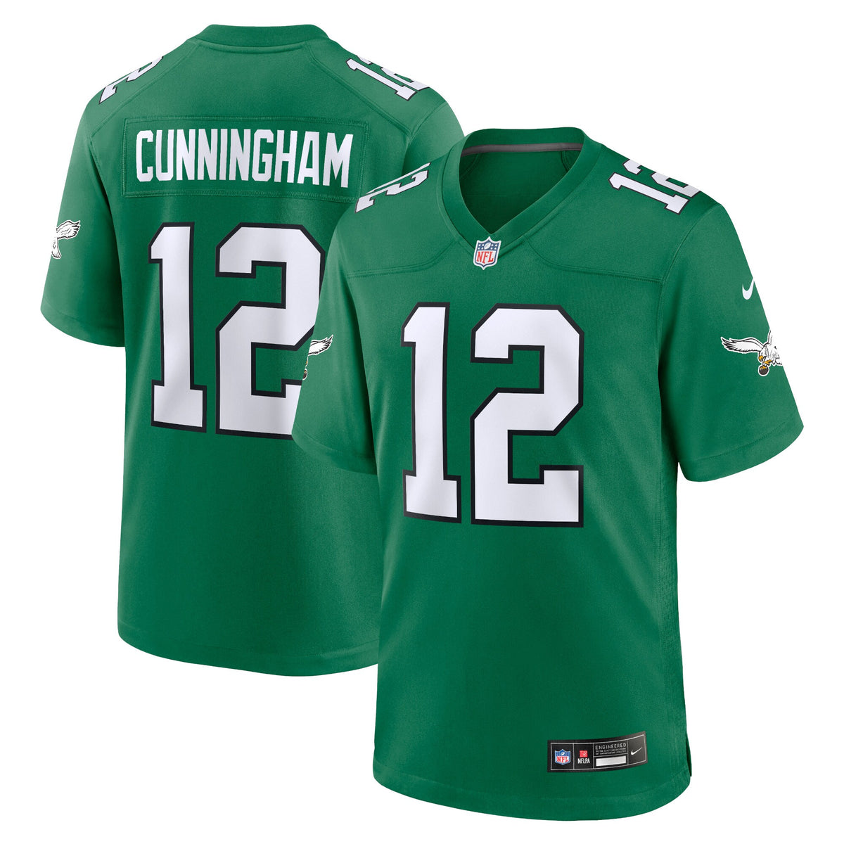 Philadelphia Eagles Randall Cunningham Nike Kelly Green Alternate Retired Player Game Jersey