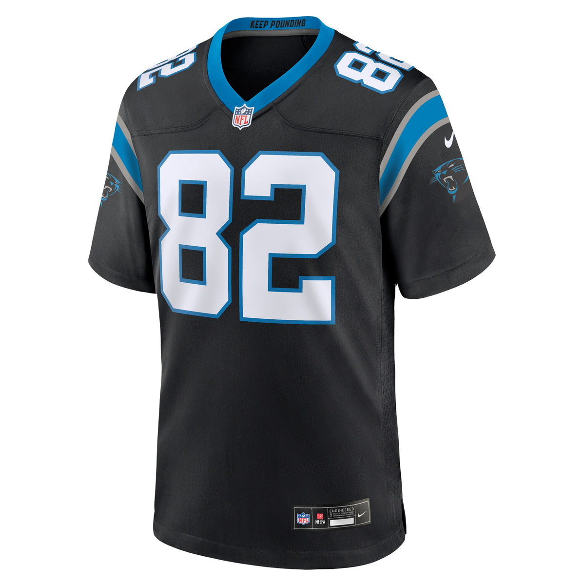 Carolina Panthers Tommy Tremble Nike Black Team Game Jersey