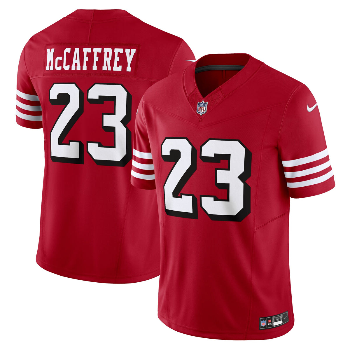 San Francisco 49ers Christian McCaffrey Nike Scarlet Vapor F.U.S.E. Limited Jersey