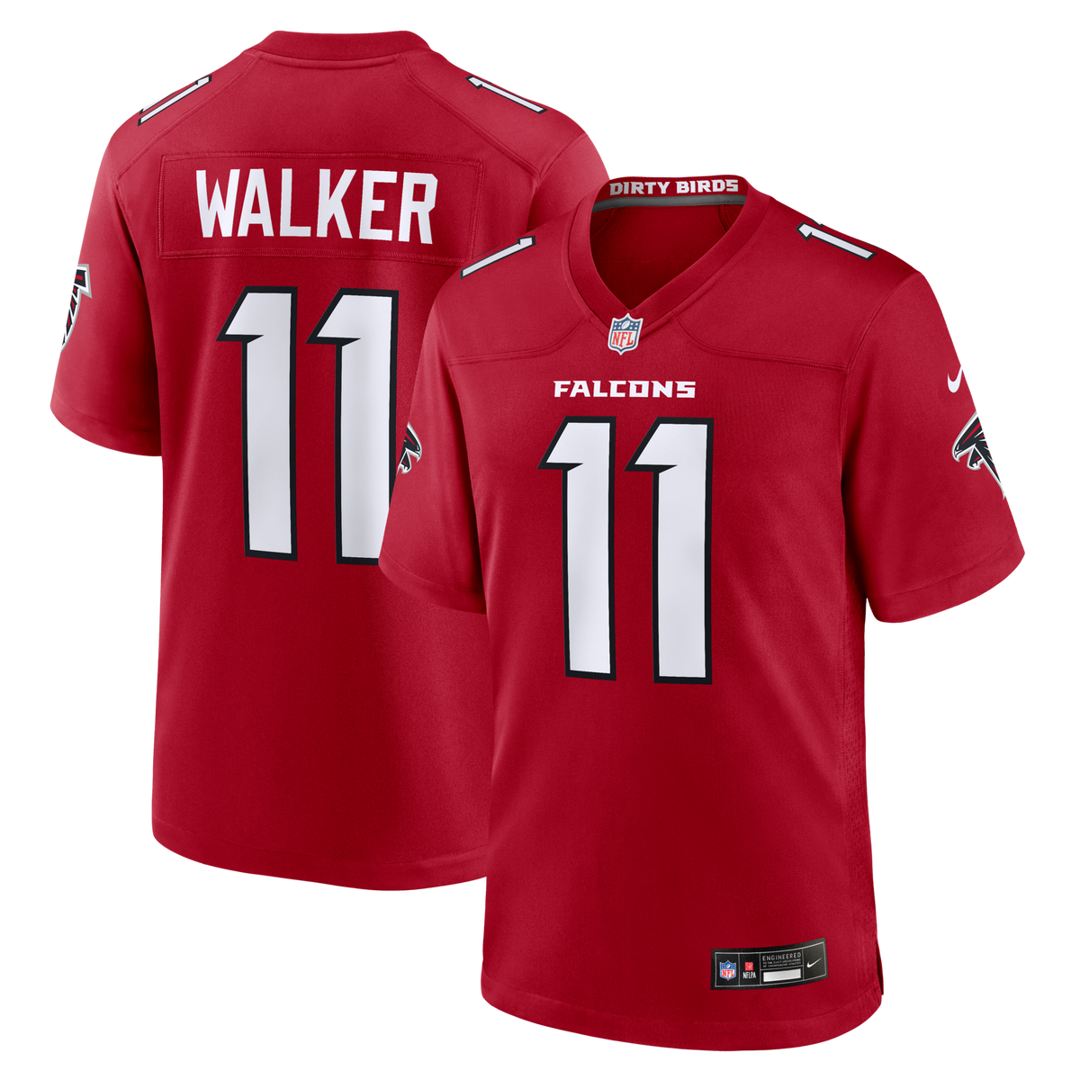 Atlanta Falcons Jalon Walker Nike Red Game Jersey