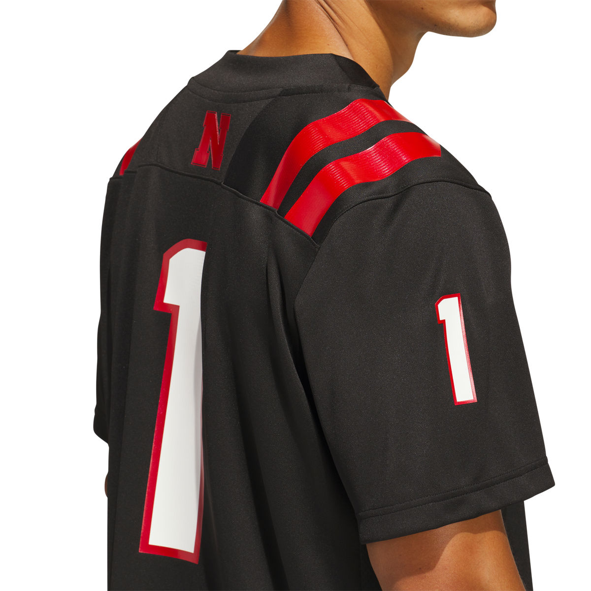#1 Nebraska Huskers adidas Our Red Burns Brighter Premier Strategy Jersey - Black
