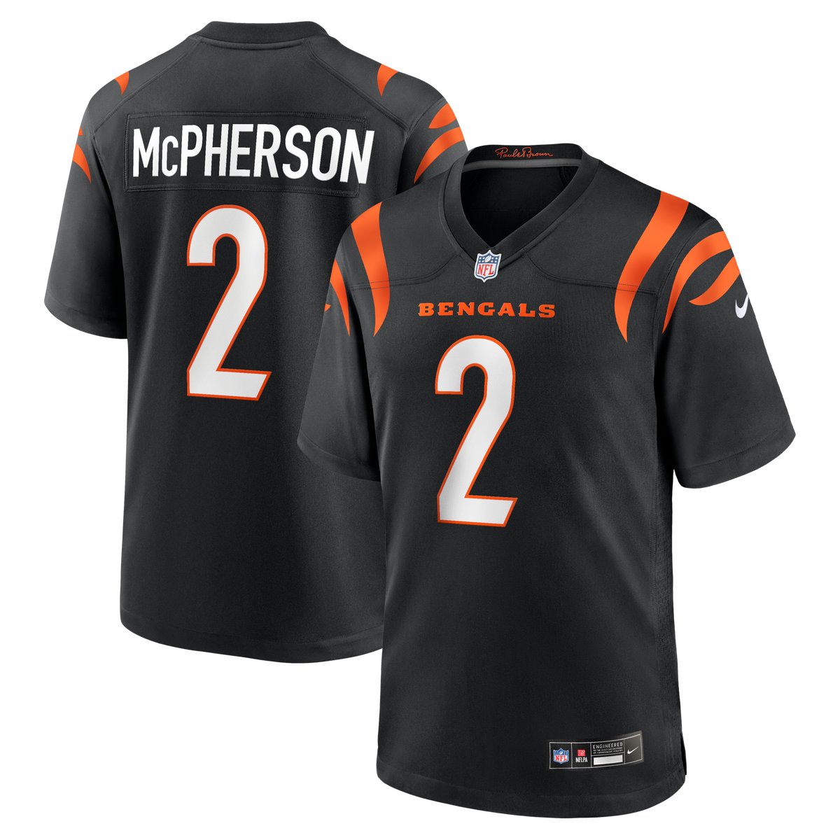 Cincinnati Bengals Evan McPherson Nike Black Game Jersey