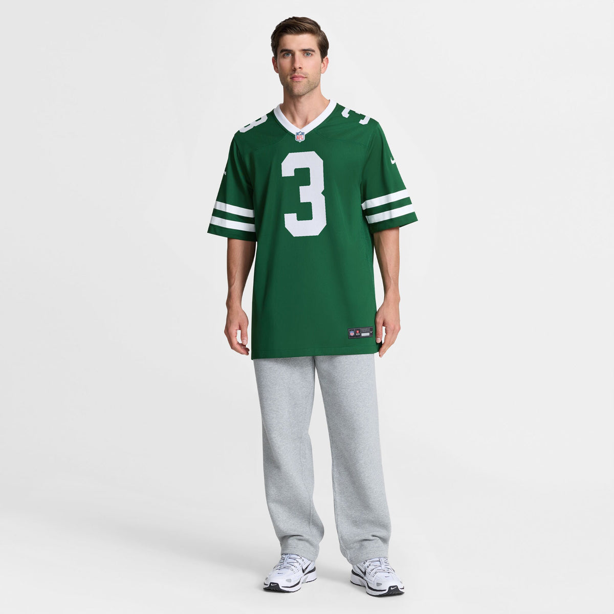 New York Jets John Metchie III Nike Legacy Green Team Game Jersey