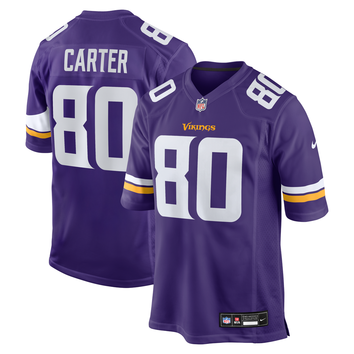 Minnesota Vikings Cris Carter Nike Purple Game Retired Player Jersey