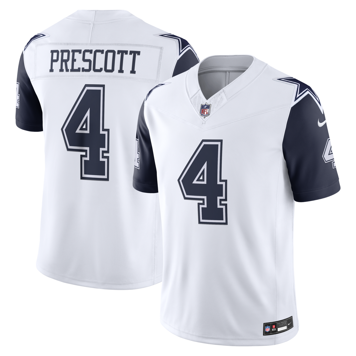 Dallas Cowboys Dak Prescott Nike White Alternate Vapor F.U.S.E. Stitched Limited Jersey