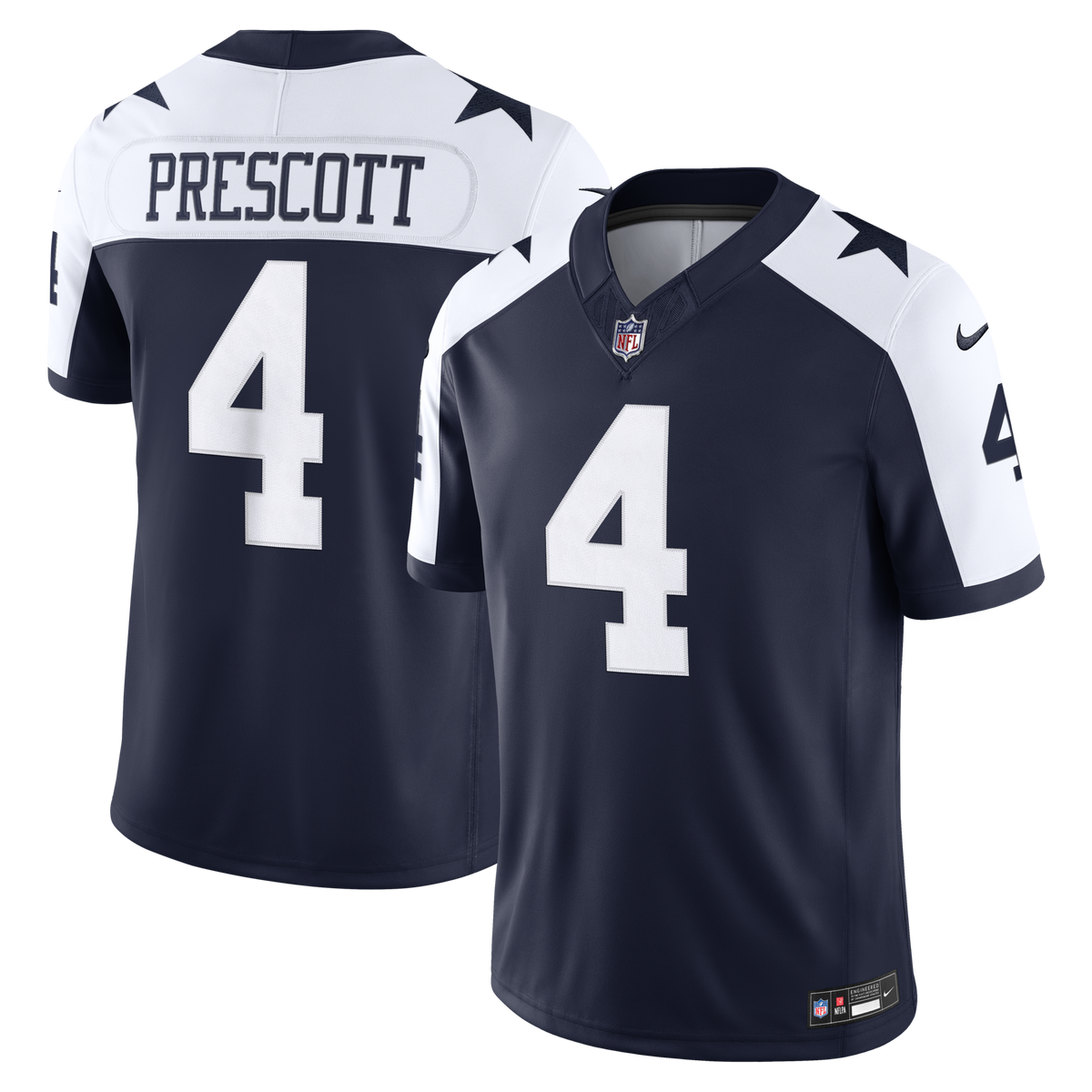 Dallas Cowboys Dak Prescott Nike Navy Alternate Vapor F.U.S.E. Stitched Limited Jersey