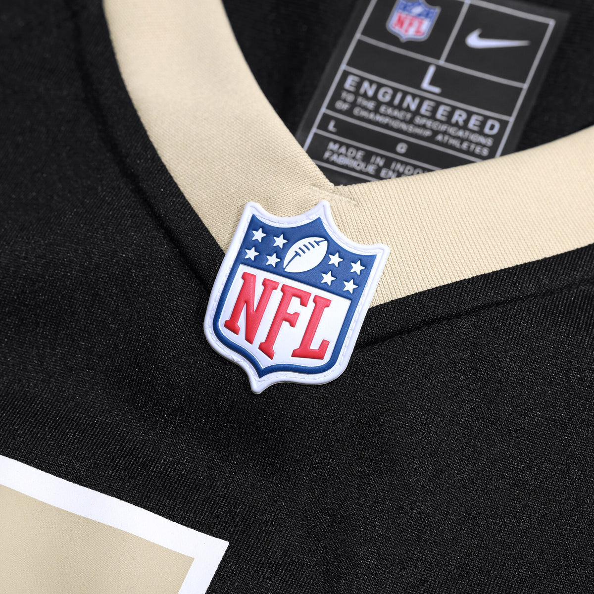 New Orleans Saints Quincy Riley Nike Black Team Game Jersey