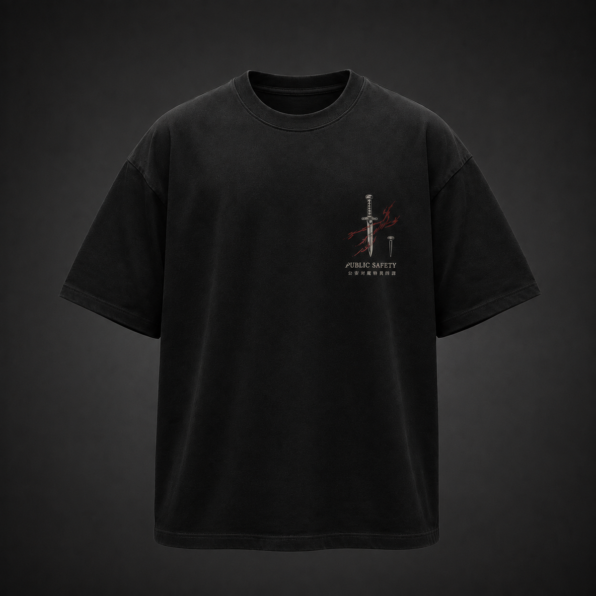 Black t-shirt with Aki Hayakawa Chainsaw Man Gun Devil Hunter graphic – photo 2
