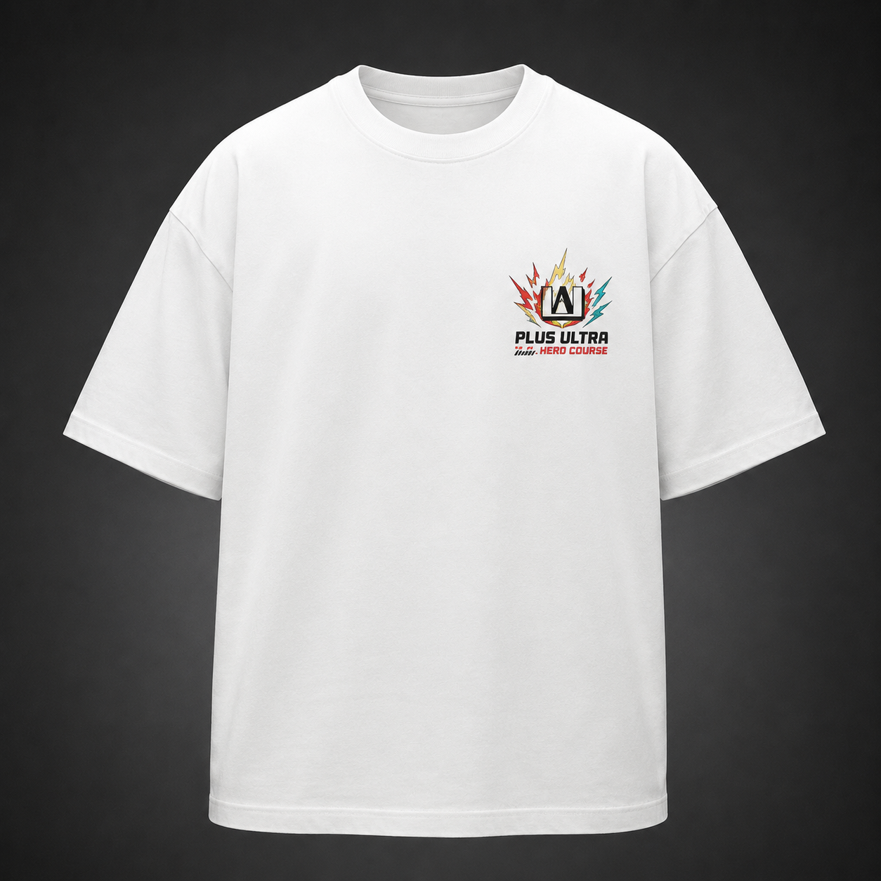 White t-shirt with All Might & Deku My Hero Academia Symbol Of Peace graphic – photo 2