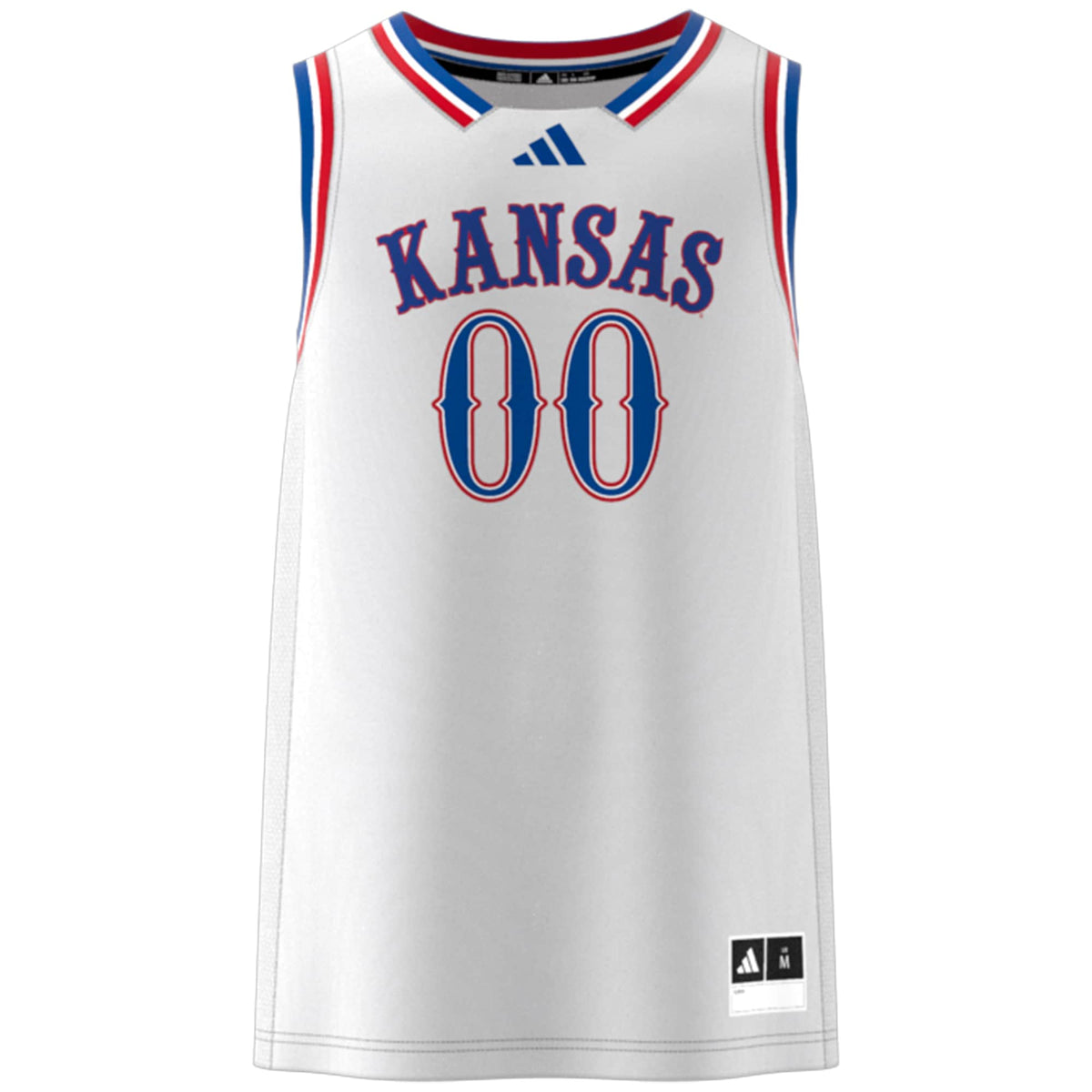#00 Kansas Jayhawks adidas Swingman Jersey - White