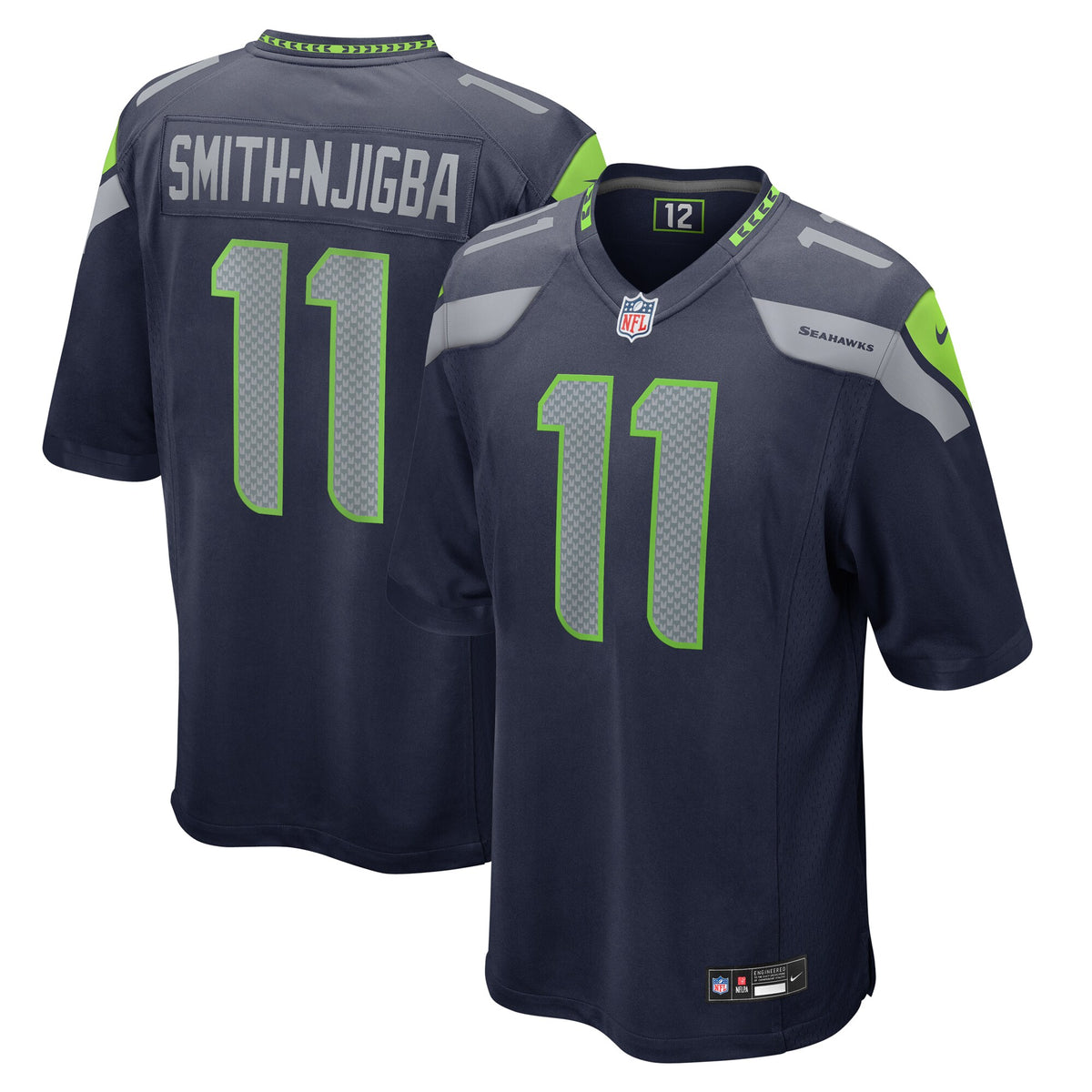 Seattle Seahawks Jaxon Smith-Njigba Nike College Navy Game Jersey