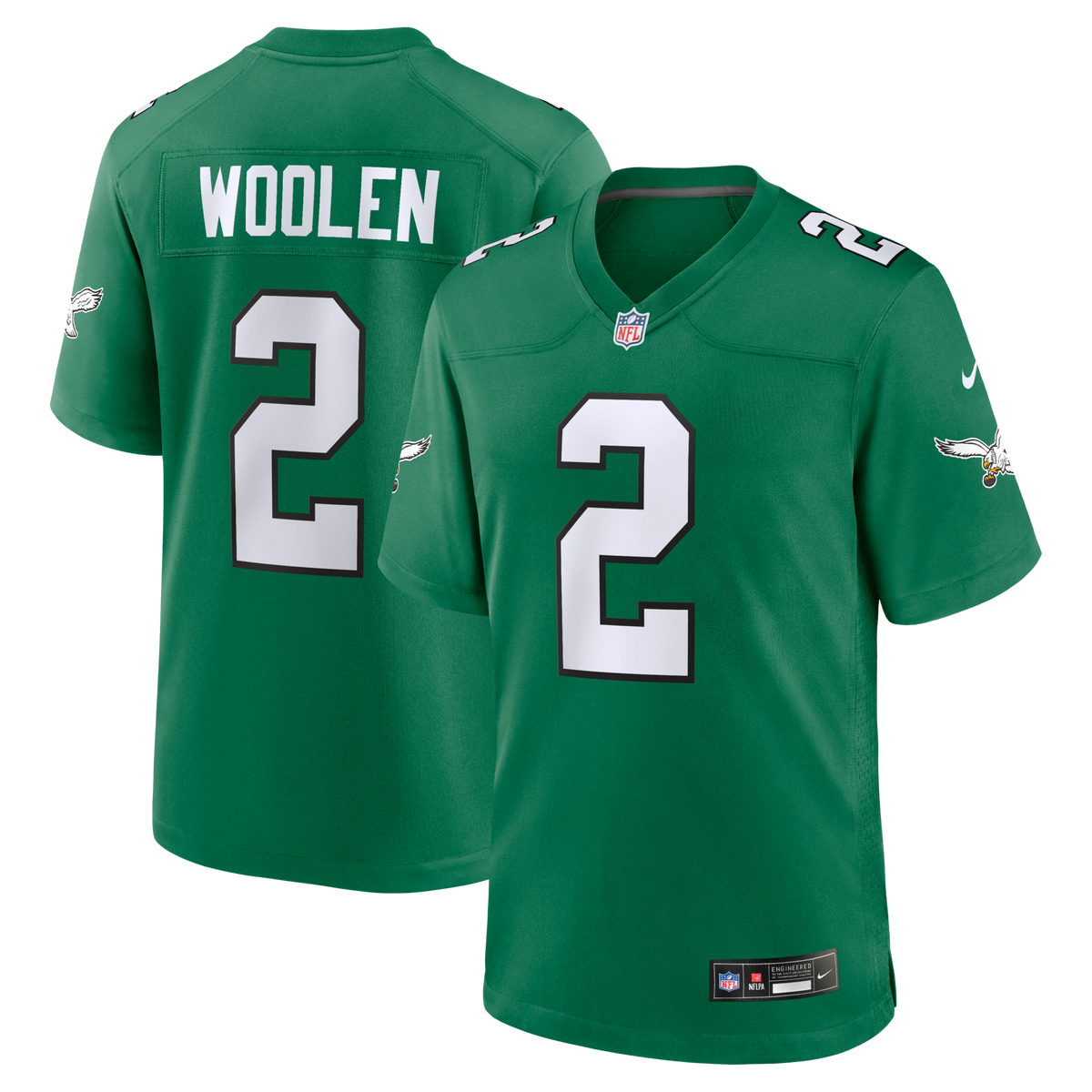 Philadelphia Eagles Tariq Woolen Nike Kelly Green Alternate Game Jersey