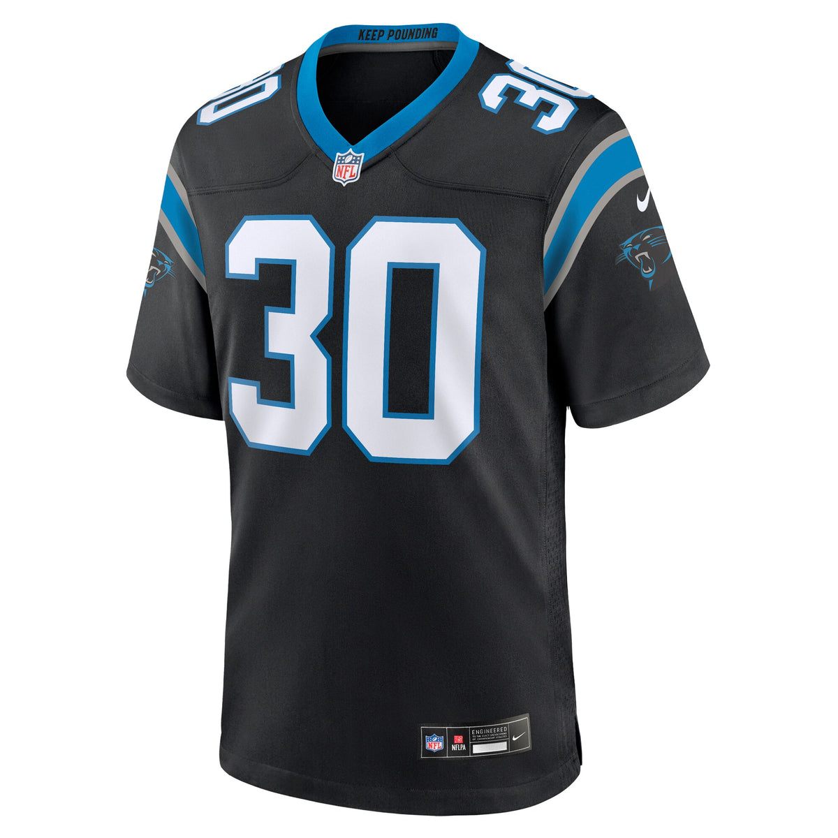 Carolina Panthers Chuba Hubbard Nike Black Team Game Jersey