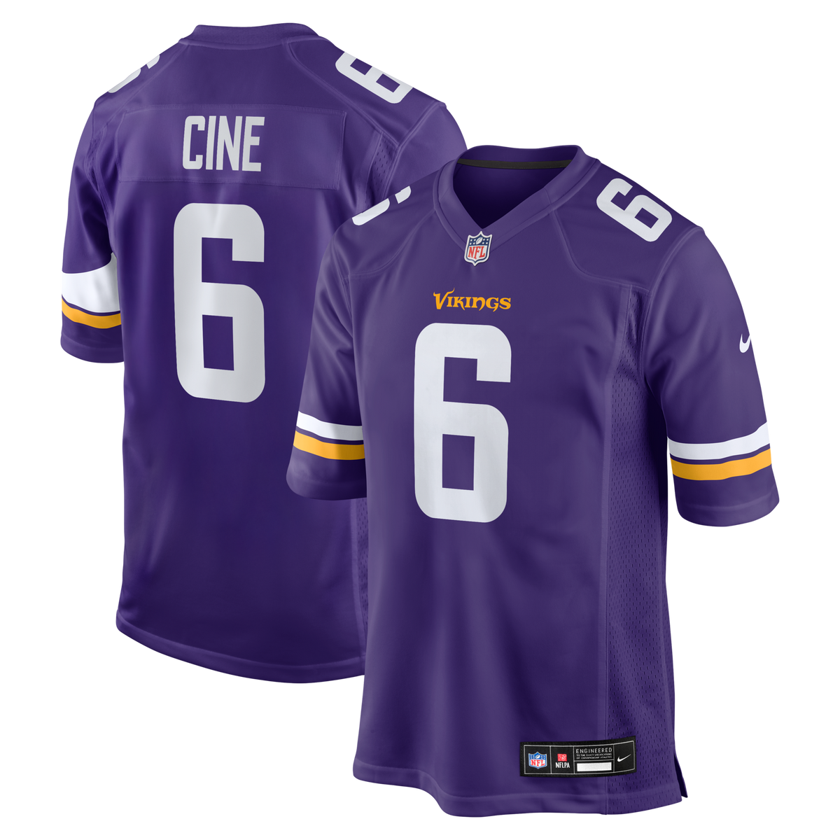 Minnesota Vikings Lewis Cine Nike Purple Game Player Jersey