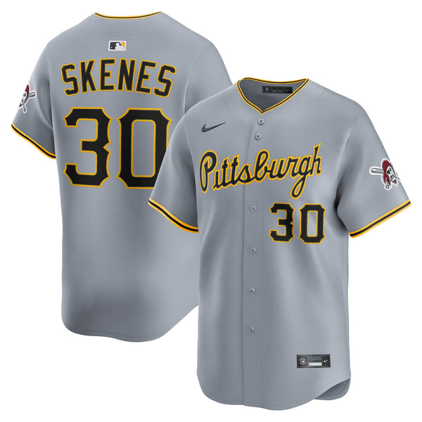 Pittsburgh Pirates Paul Skenes Nike Gray Road Limited Player Jersey