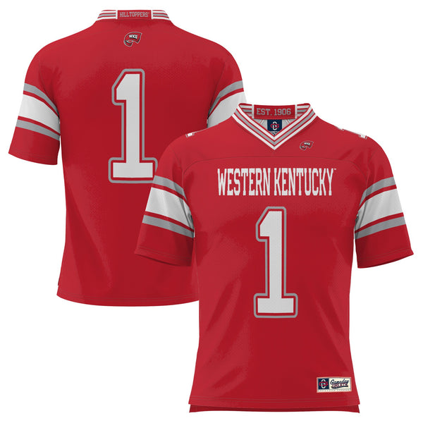 #1 Western Kentucky Hilltoppers GameDay Greats Endzone Football Jersey - Red