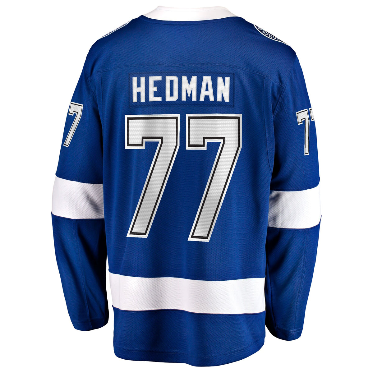 Tampa Bay Lightning Victor Hedman Fanatics Blue Home Captain Patch Breakaway Jersey