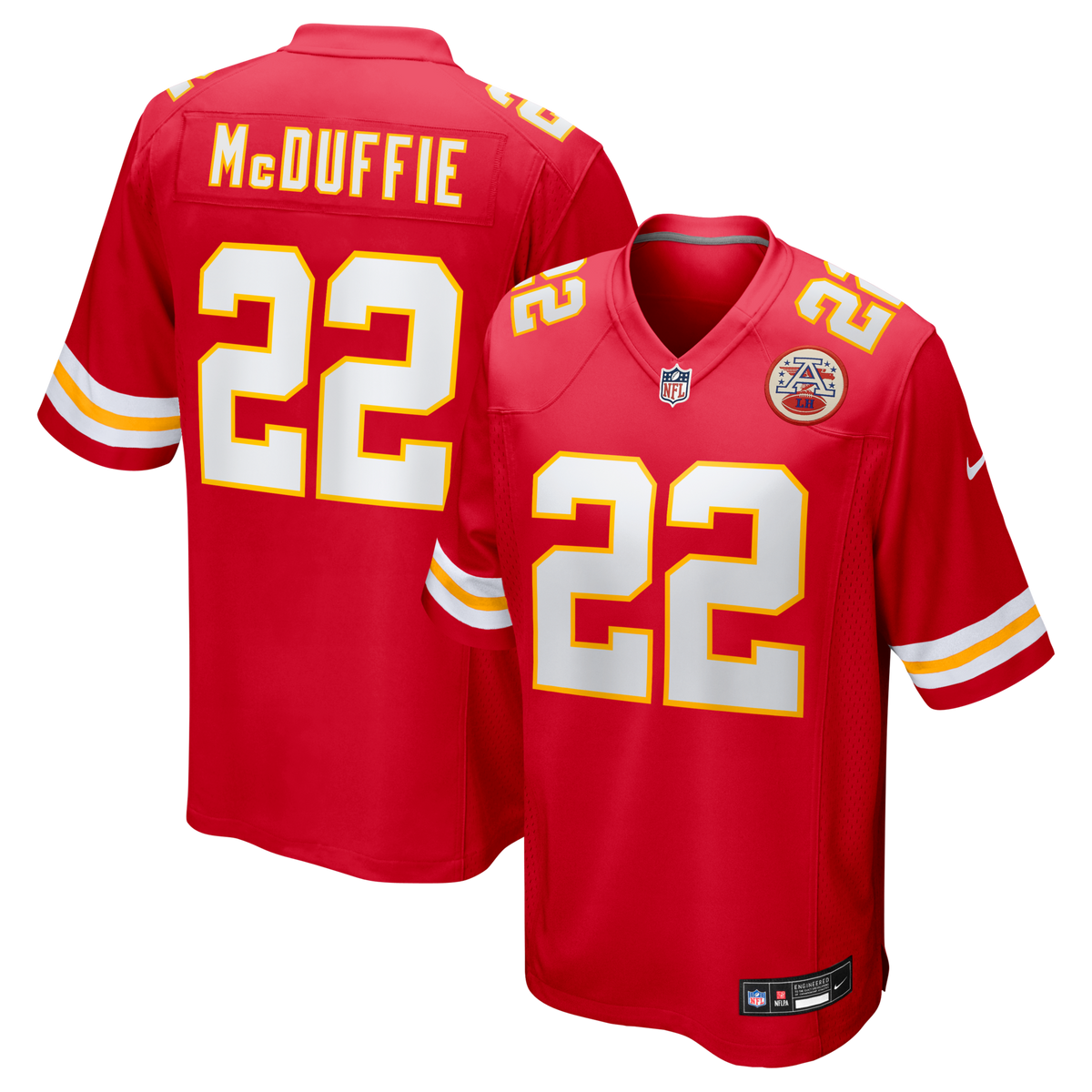 Kansas City Chiefs Trent McDuffie Nike Red Game Jersey