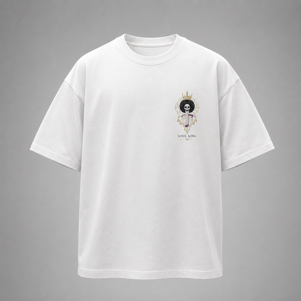 White t-shirt with Brook One Piece Soul King graphic – photo 2