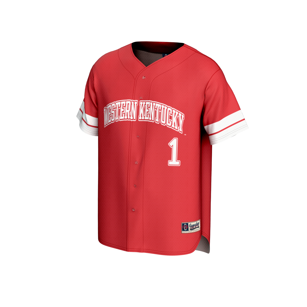 #1 Western Kentucky Hilltoppers GameDay Greats Lightweight Collegiate Baseball Fashion Jersey - Red