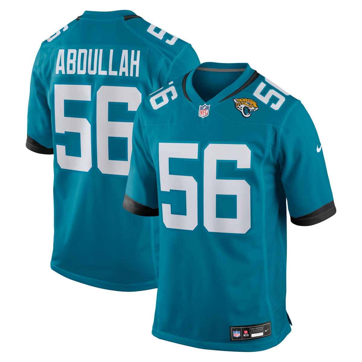 Jacksonville Jaguars Yasir Abdullah Nike Teal Team Game Jersey