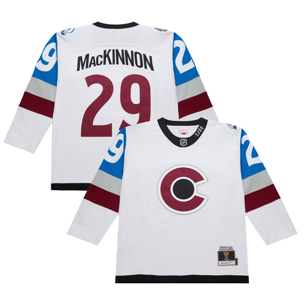 Colorado Avalanche Nathan MacKinnon White 2016-17 Power Play Jersey