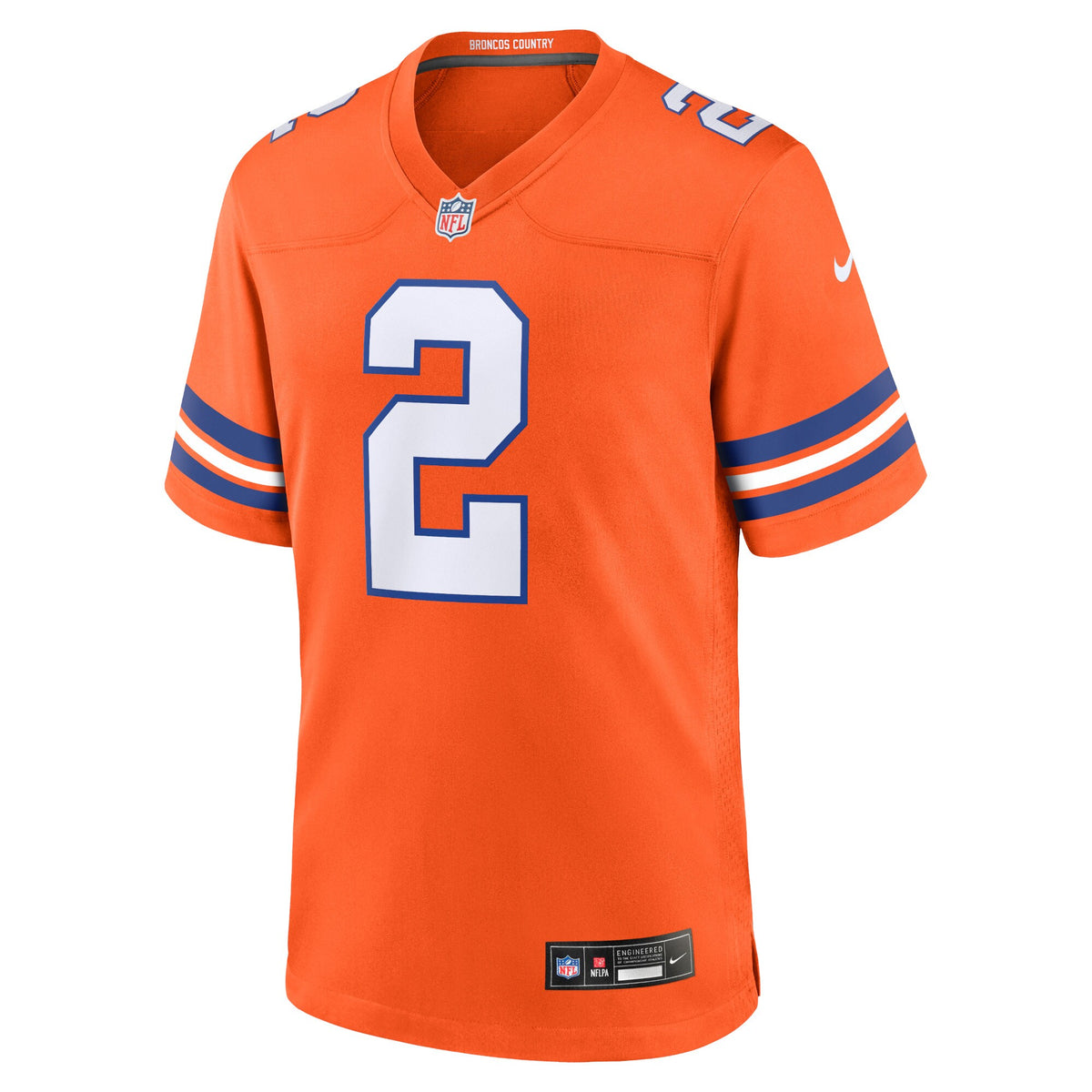 Denver Broncos Patrick Surtain II Nike Orange Mile High Collection 1977 Throwback Player Game Jersey