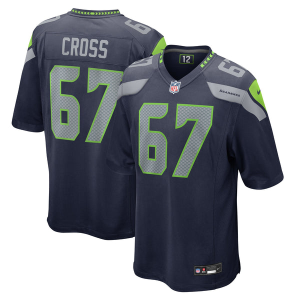 Seattle Seahawks Charles Cross Nike College Navy Game Jersey