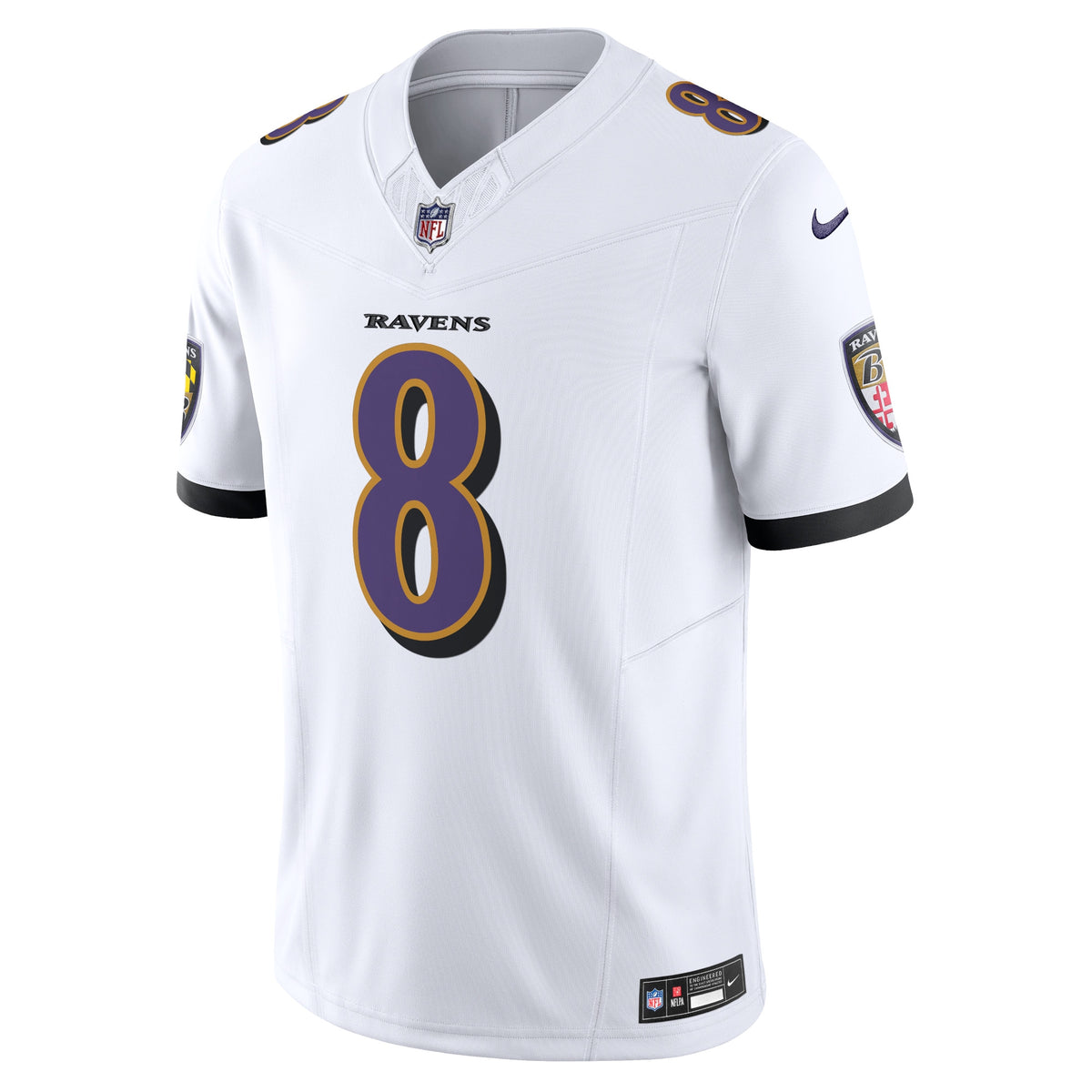 Baltimore Ravens Lamar Jackson Nike White Vapor F.U.S.E. Limited Jersey