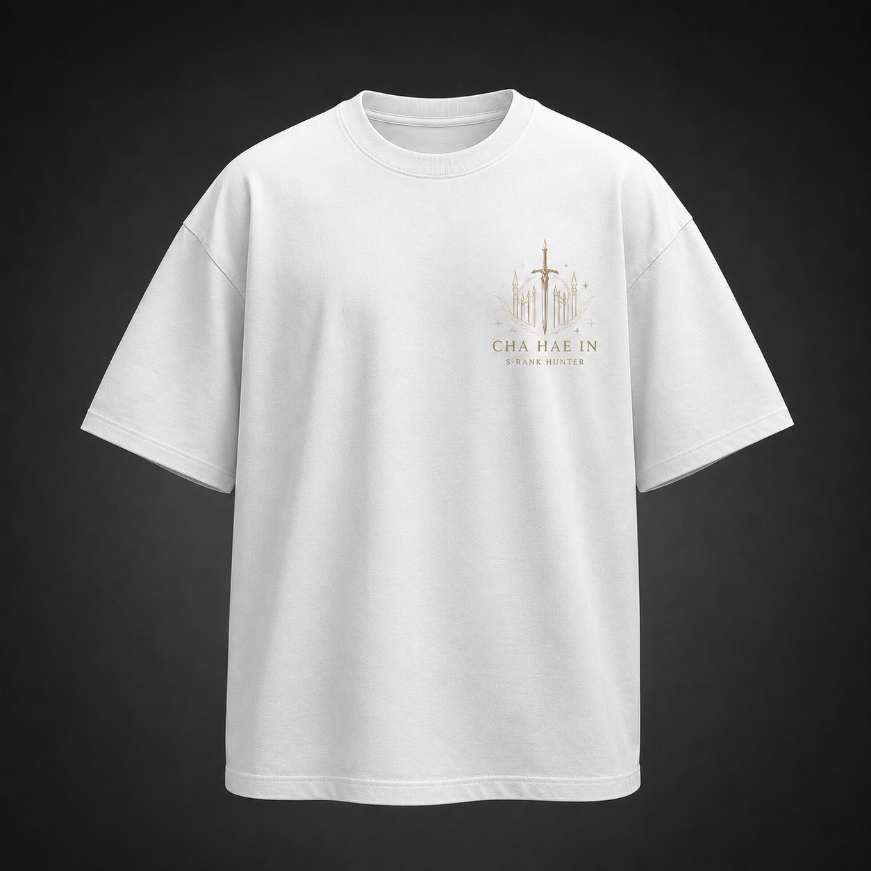 White t-shirt with Cha Hae-In Solo Leveling Dancer Of Light graphic – photo 2