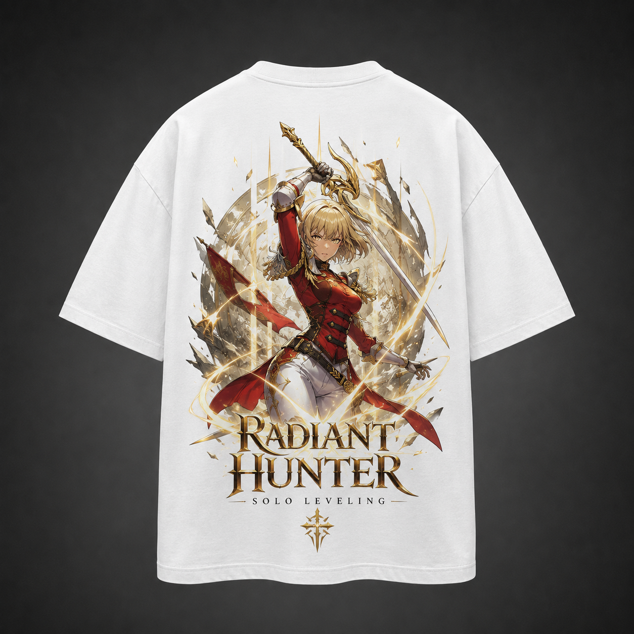 White t-shirt with Cha Hae-In Solo Leveling Radiant Hunter graphic – photo 1