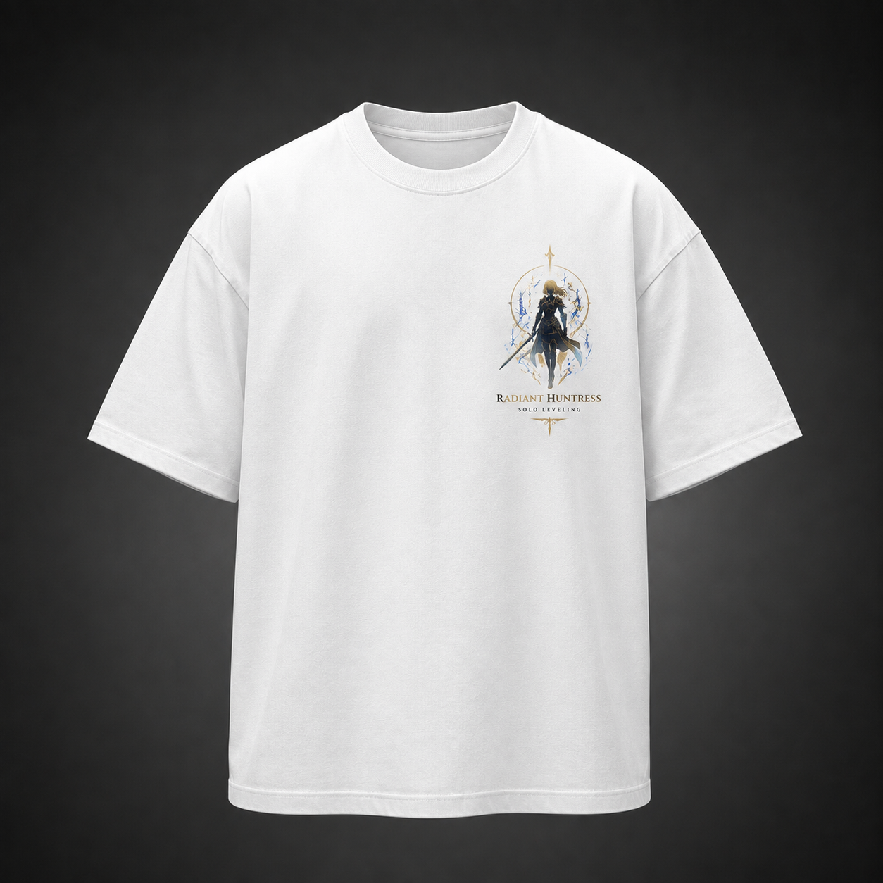 White t-shirt with Cha Hae-In Solo Leveling Radiant Huntress graphic – photo 2
