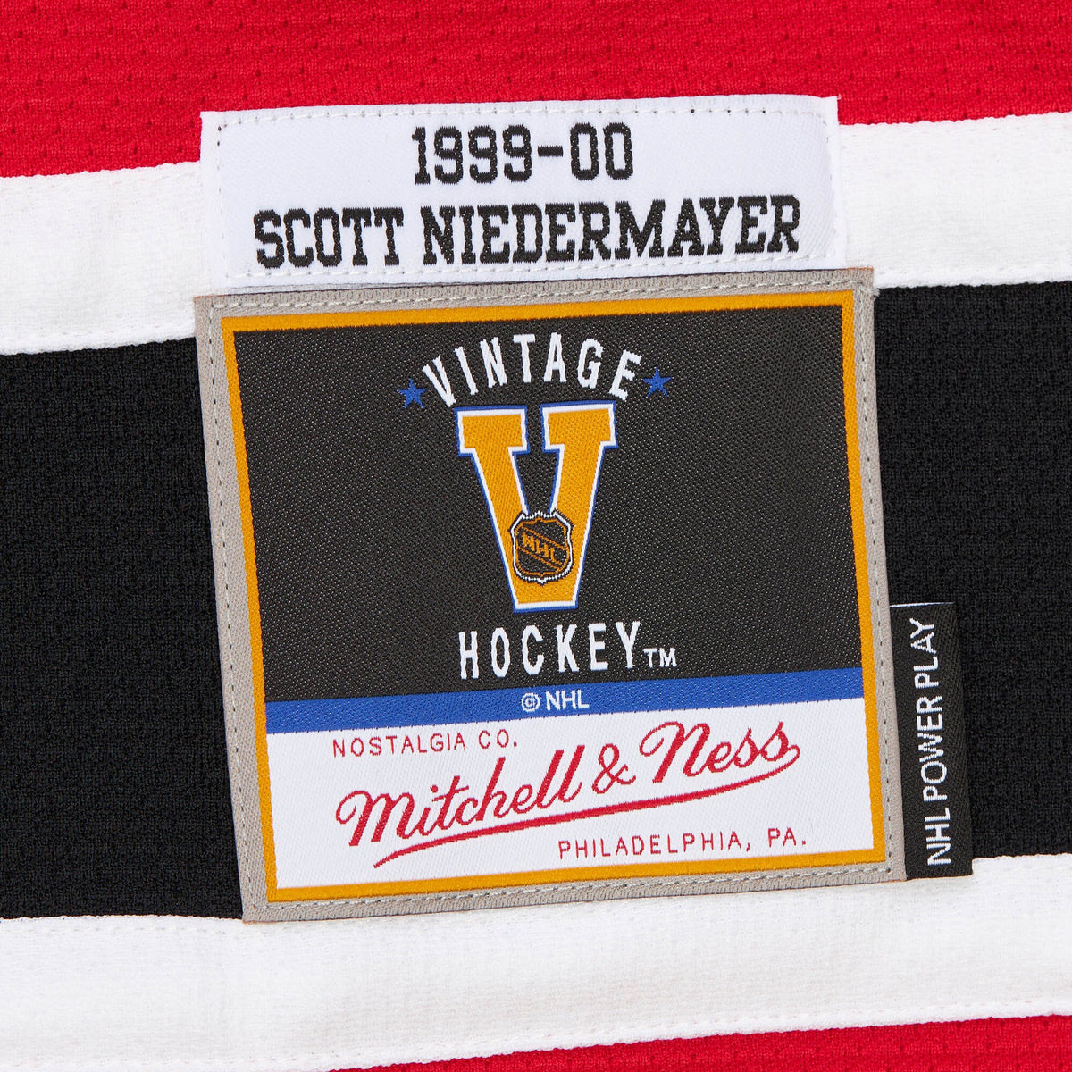 New Jersey Devils Scott Niedermayer Mitchell & Ness Red Big & Tall 1999/00 Blue Line 2.0 Jersey