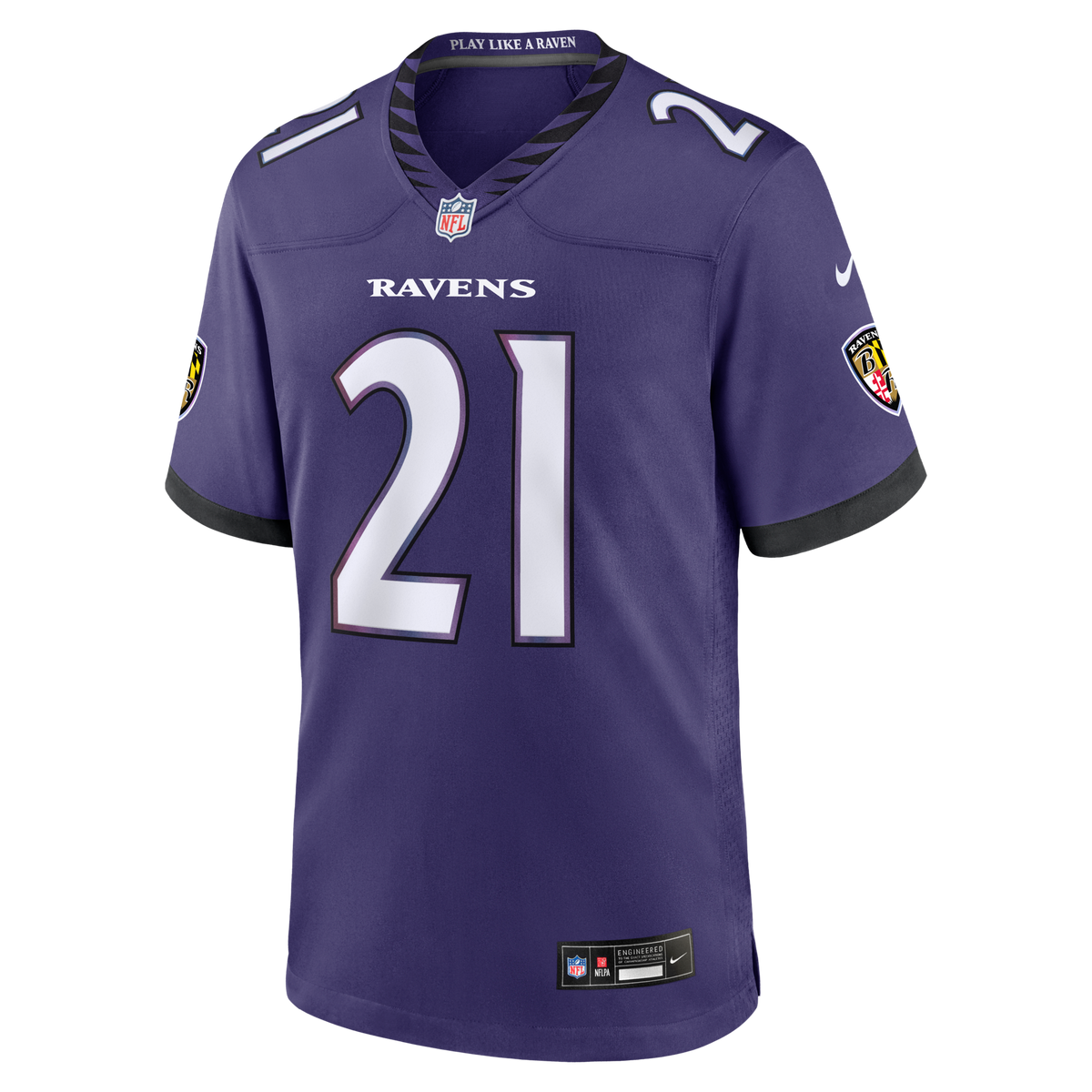 Baltimore Ravens Jaylinn Hawkins Nike Purple Team Game Jersey