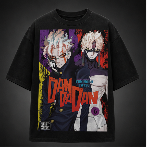 White t-shirt with Dandadan UFO UMA Turbo Granny graphic – photo 2