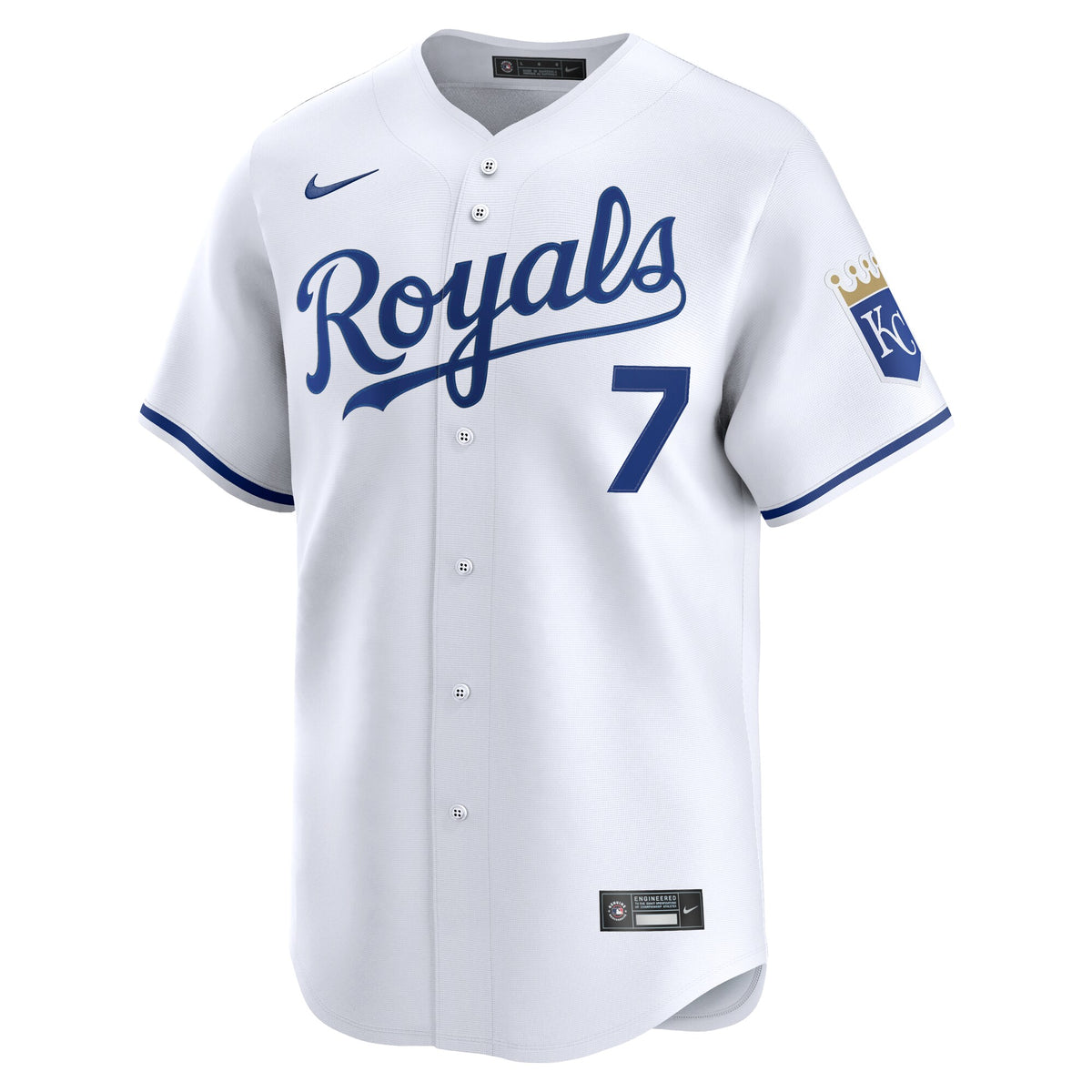 Kansas City Royals Bobby Witt Jr. Nike White Home Limited Player Jersey
