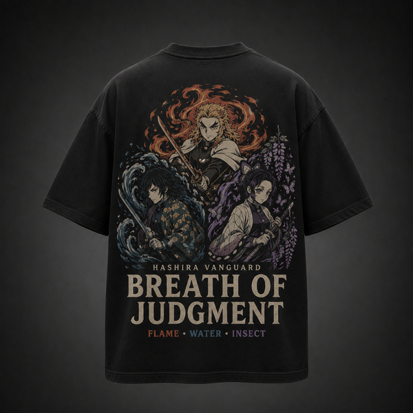 Black t-shirt with Demon Slayer Breath Of Judgment graphic – photo 1