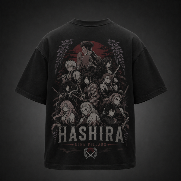Black t-shirt with Demon Slayer Nine Pillars graphic – photo 1