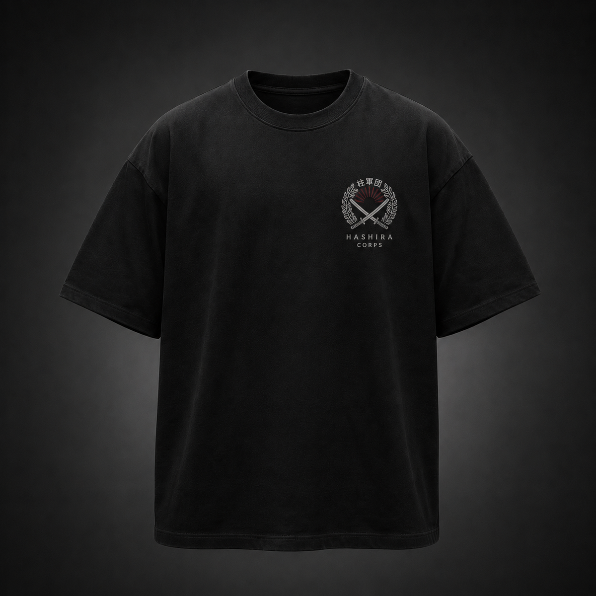 Black t-shirt with Demon Slayer Nine Pillars graphic – photo 2