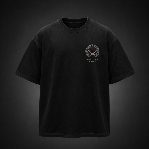 Black t-shirt with Demon Slayer Nine Pillars graphic – photo 2