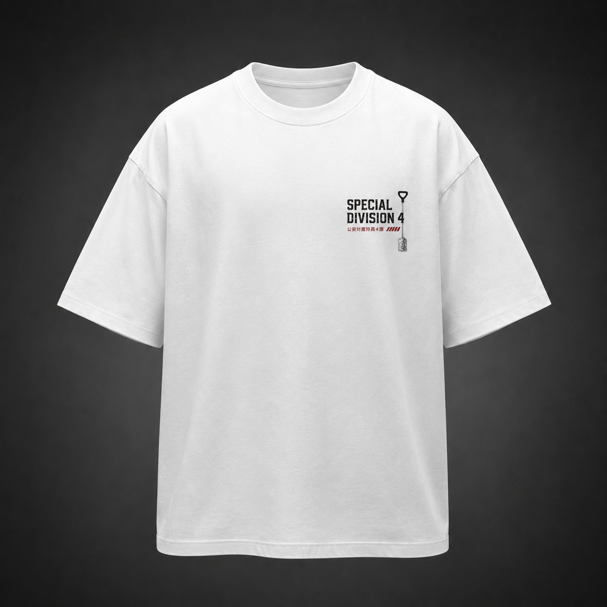 White t-shirt with Denji, Aki, Power & Makima Chainsaw Man Devil Hunter Cover graphic – photo 2