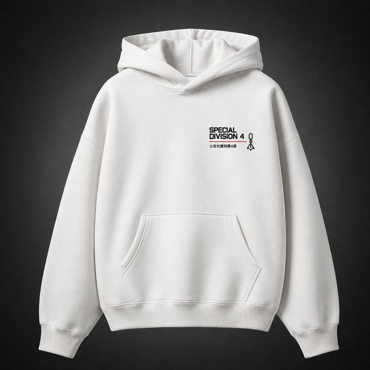 White hoodie with Denji, Power, Aki Hayakawa, Makima Chainsaw Man Special Division Four graphic – photo 2