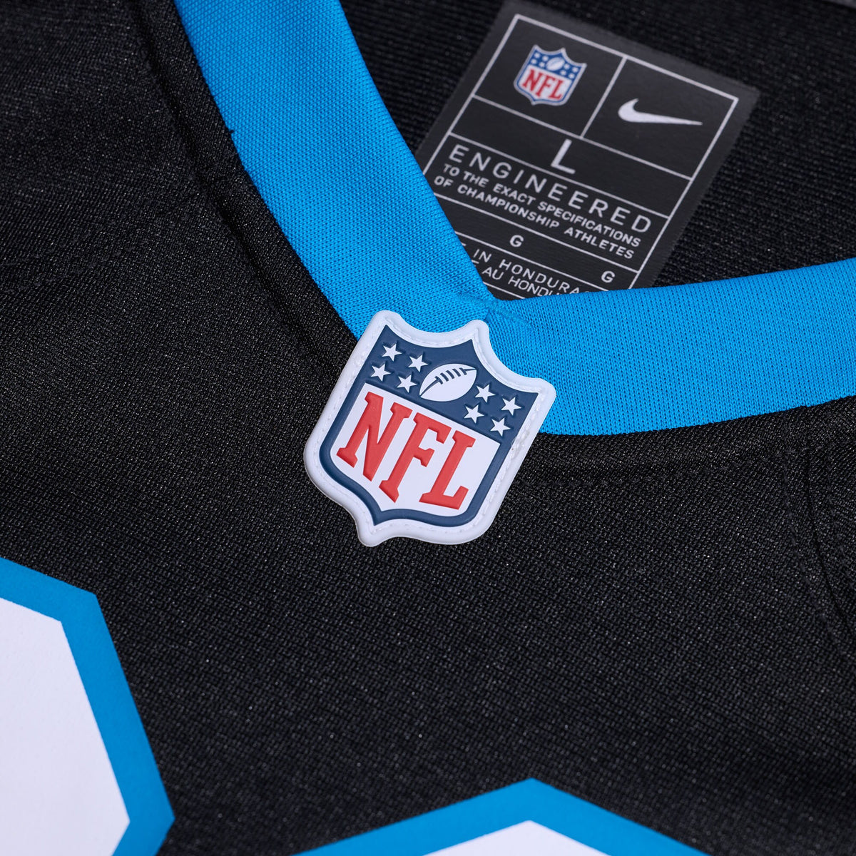Carolina Panthers Ikem Ekwonu Nike Black Game Jersey
