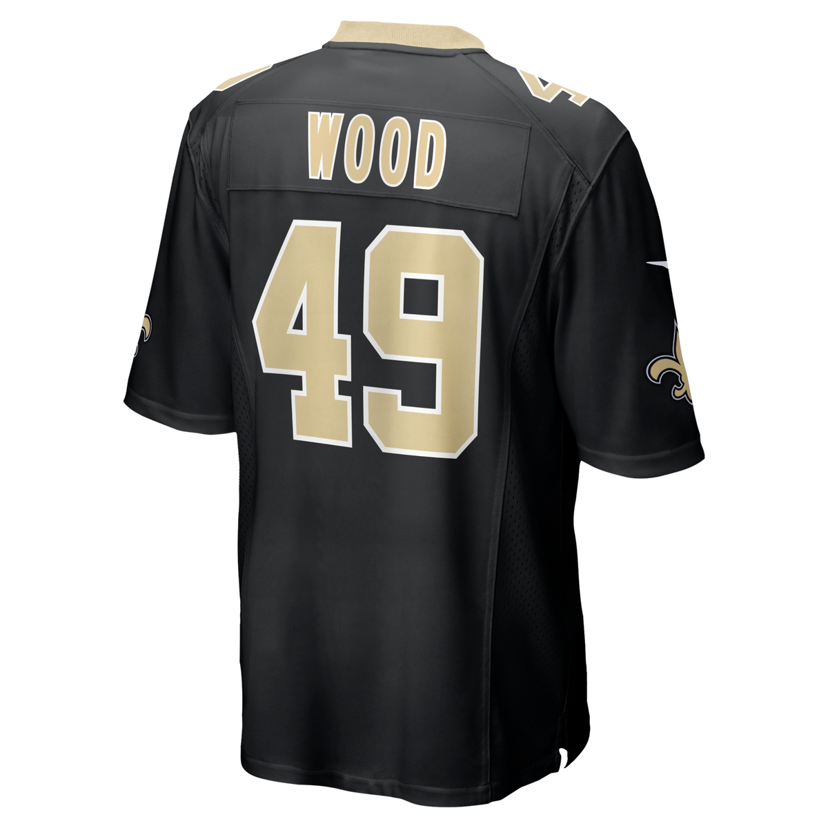 New Orleans Saints Zach Wood Nike Black Game Jersey