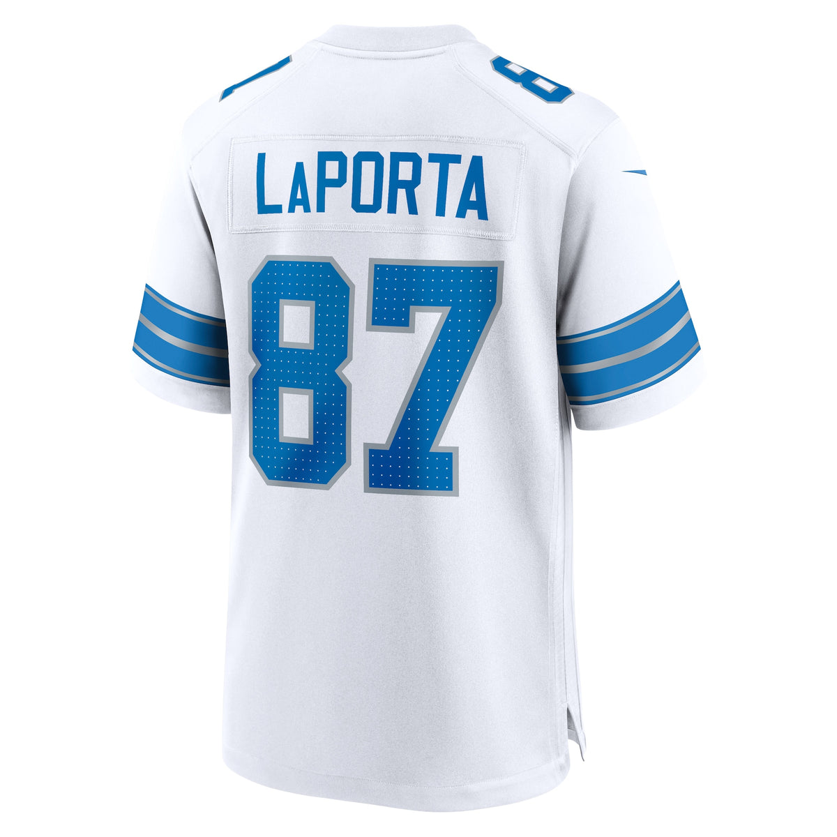 Detroit Lions Sam LaPorta Nike White White Game Jersey