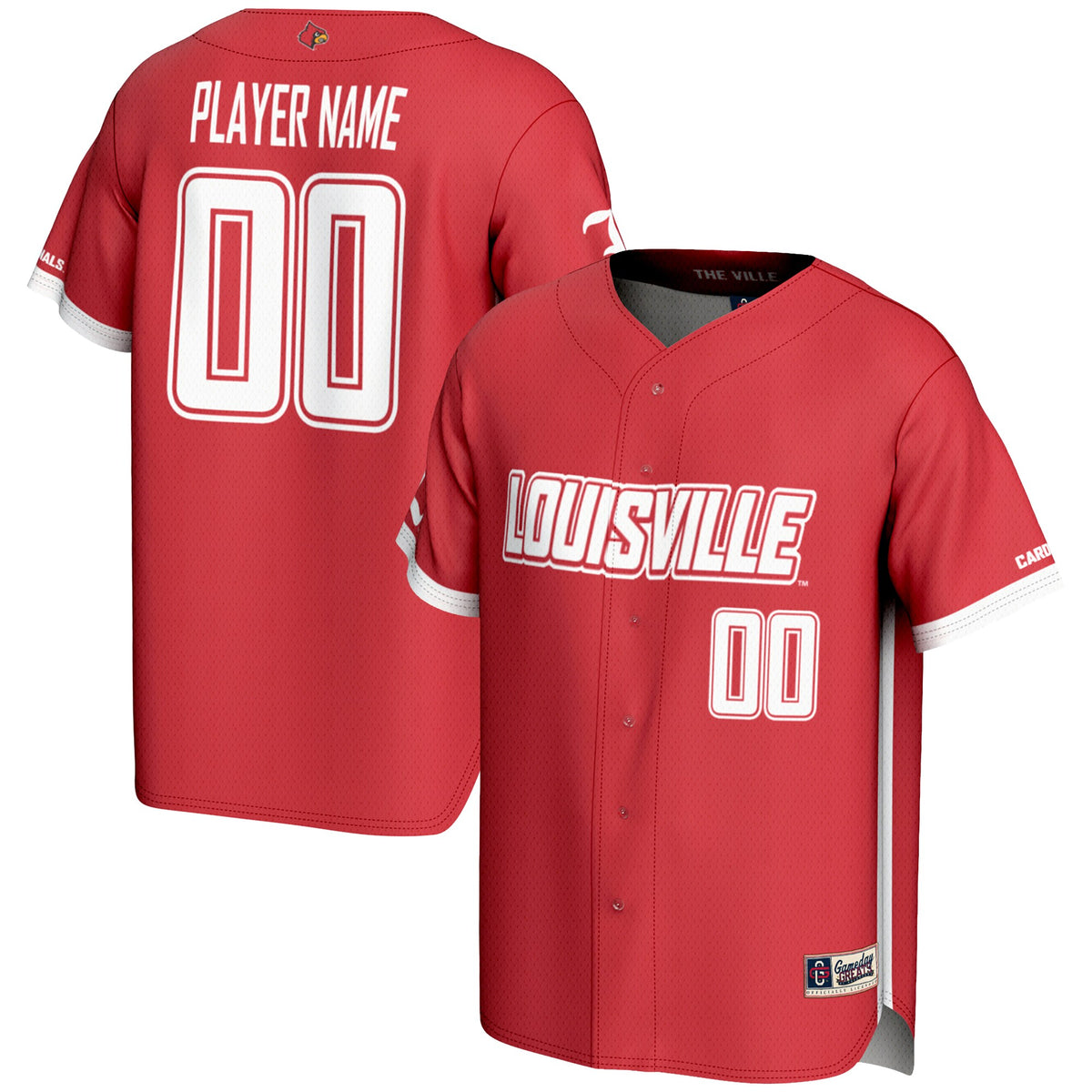 Louisville Cardinals GameDay Greats NIL Pick-A-Player Lightweight Baseball Jersey - Red