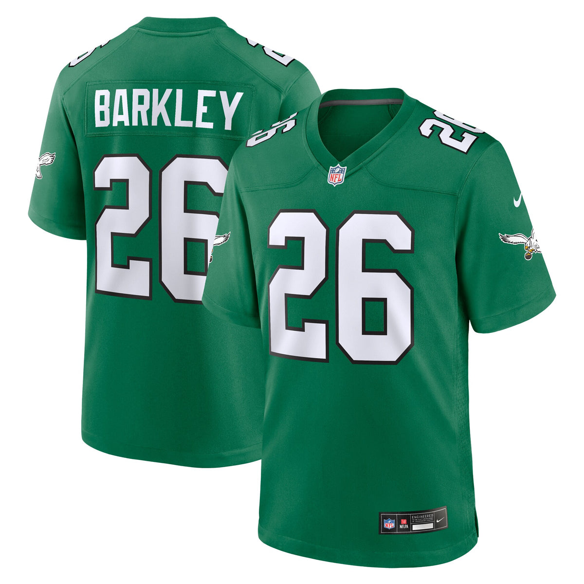 Philadelphia Eagles Saquon Barkley Nike Kelly Green Alternate Game Jersey