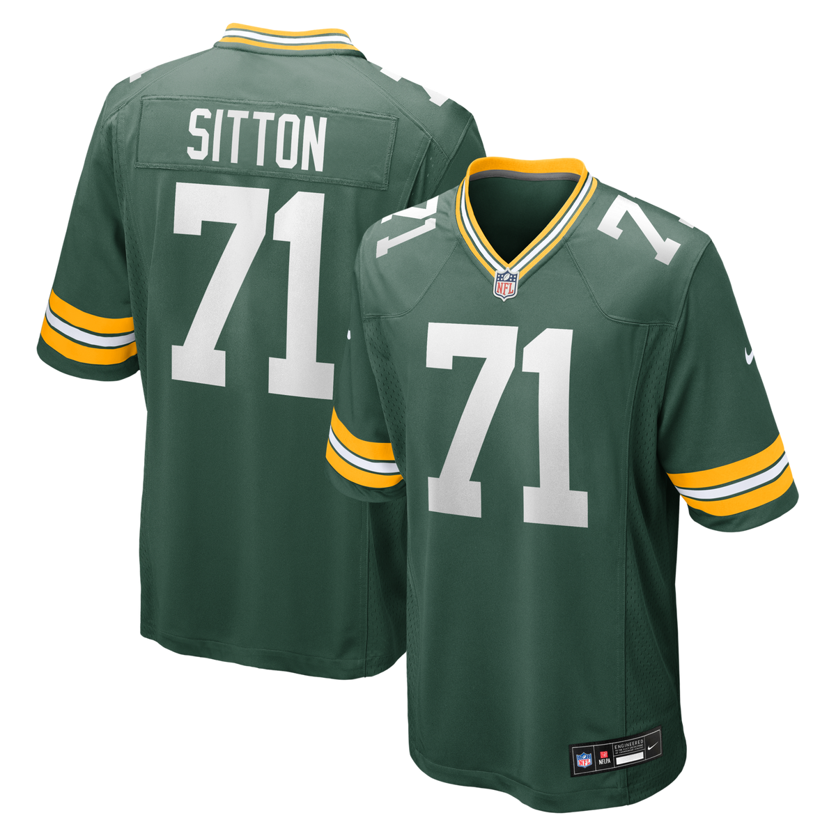 Green Bay Packers Josh Sitton Nike Green Retired Game Jersey