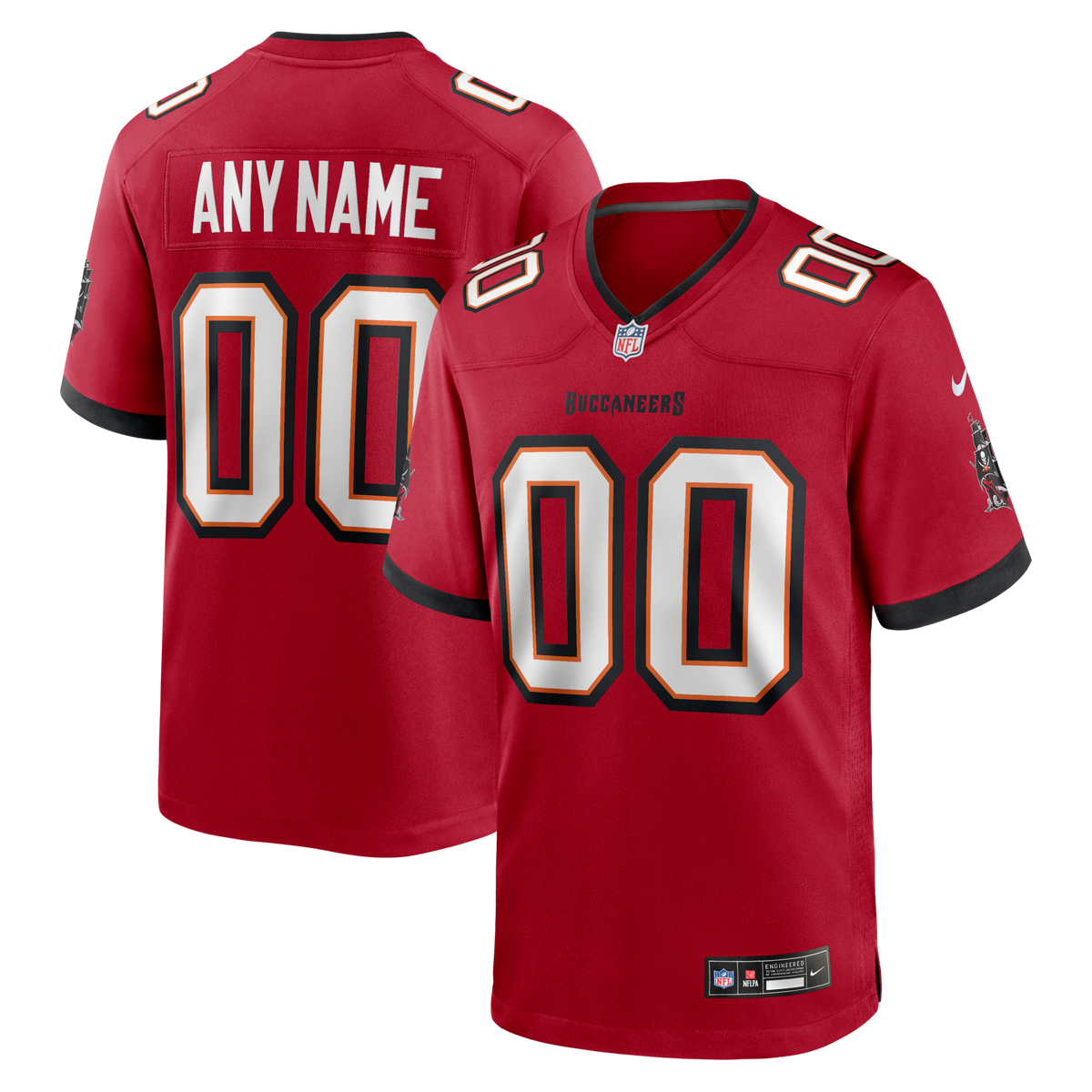 Nike Red Tampa Bay Buccaneers Team Custom Game Jersey