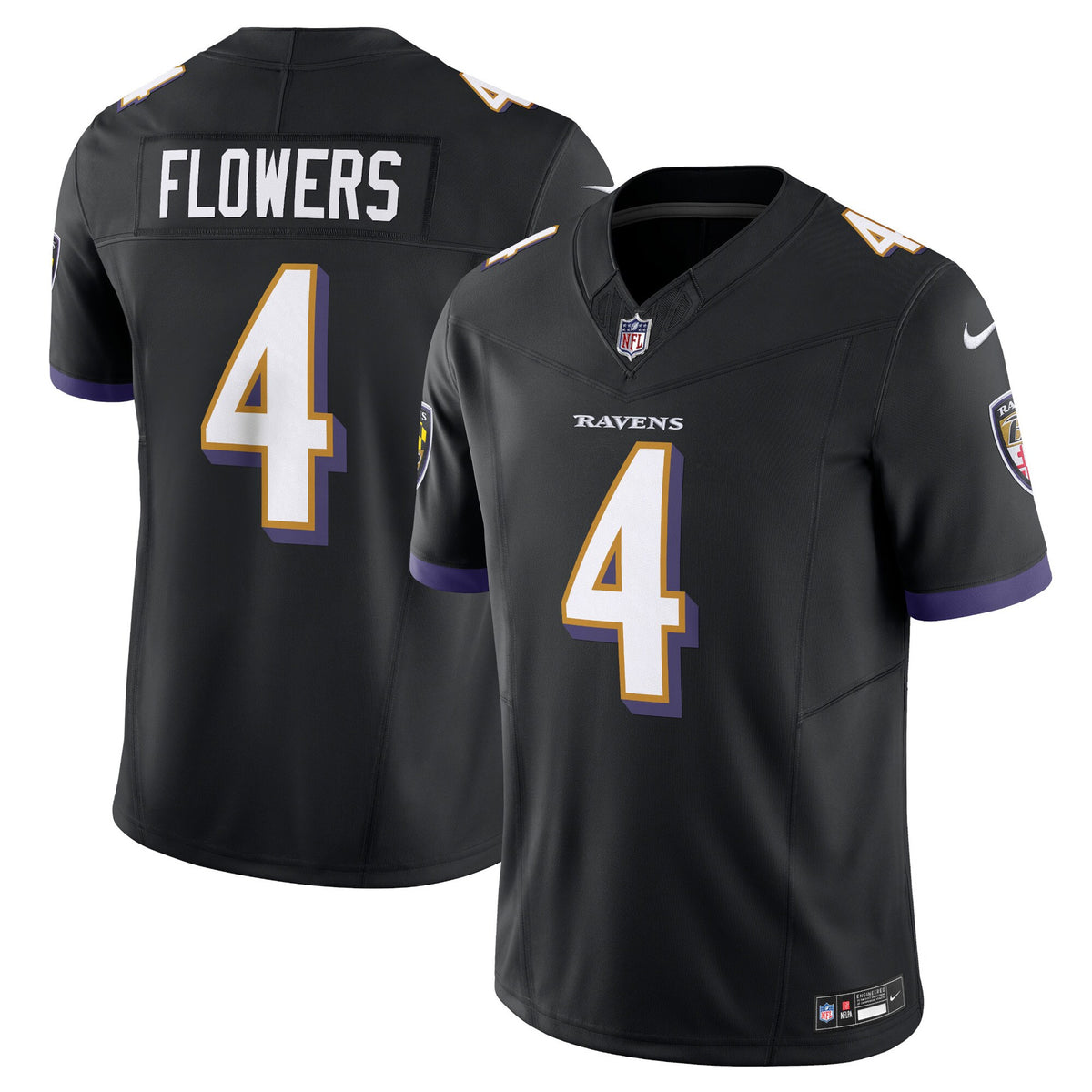 Baltimore Ravens Zay Flowers Nike Black Alternate Vapor F.U.S.E. Limited Jersey